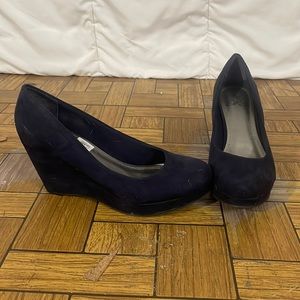 Blue Suede Wedge Heels by it’s OK